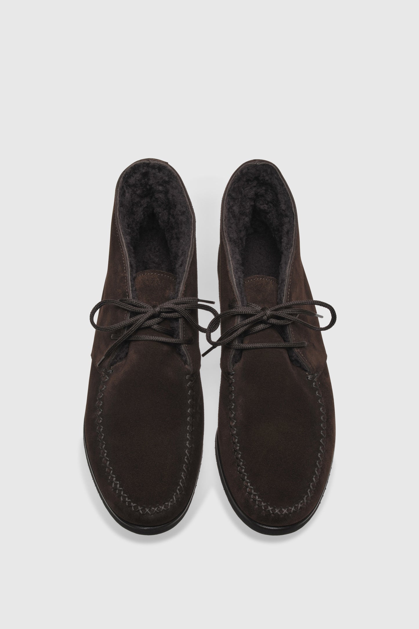 Ankle boots U96 Velor Dark Brown Shearling Dark Brown
