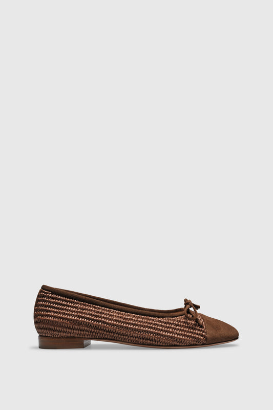 Ballerina 963 Raffia Velour Cioccolato